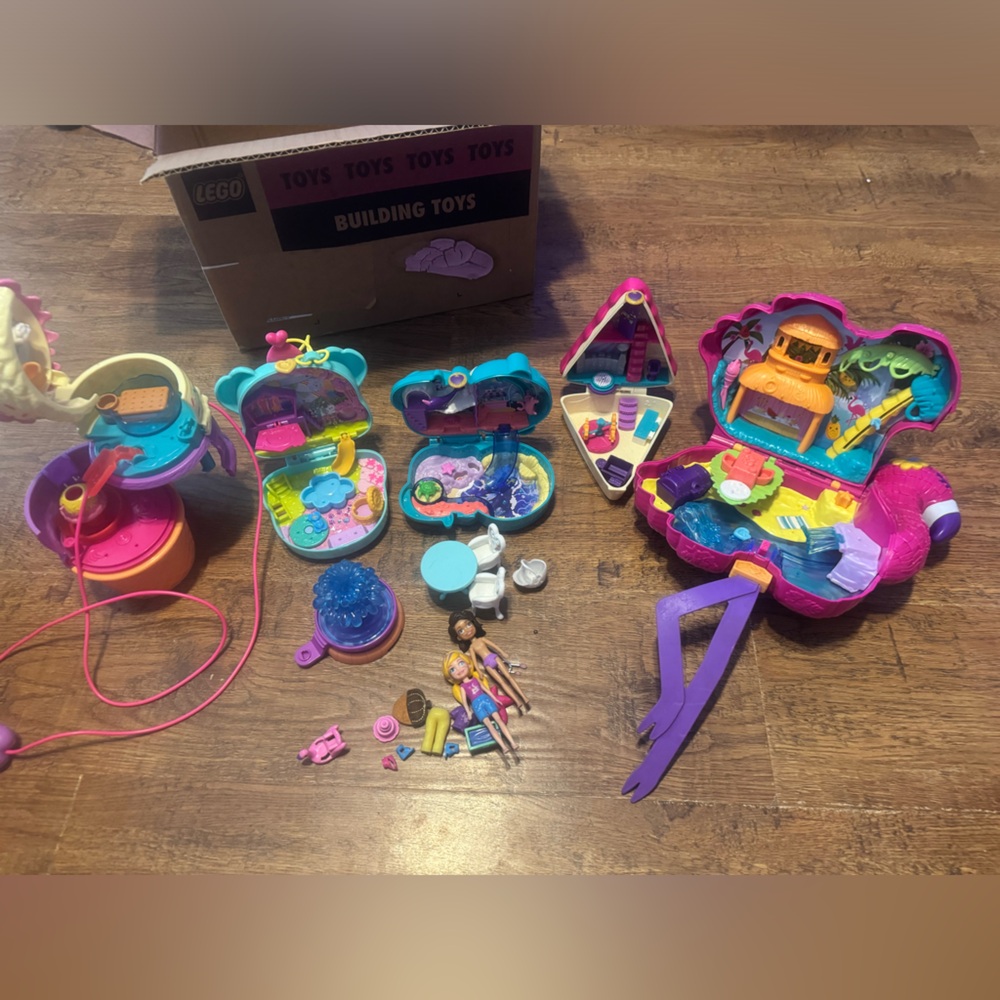 Polly pocket mega lot ice cream, flamingo, otter, birthday cake & puppy star - Picture 5 of 12